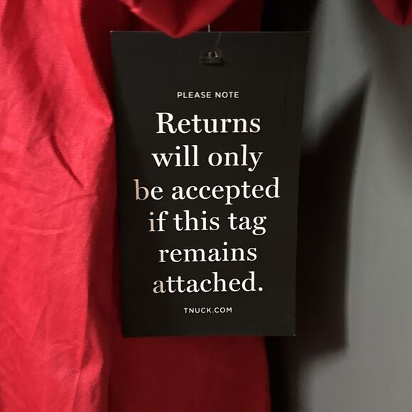 NWT Tuckernuck  Delaney Size L Red Mini Dress Puff Sleeve A-line Pockets Stretch - Picture 8 of 14